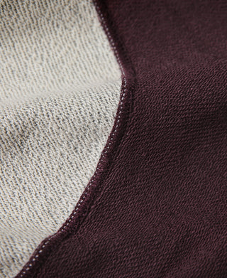 interior fabric texture of Contrast-Tipped Loopwheel Crewneck Sweatshirt