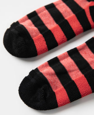 interior fabric texture of Retro Striped Cotton Socks