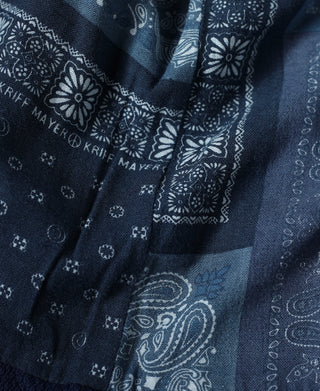 interior lining detail of French Indigo-Dyed Sashiko Work Jacket