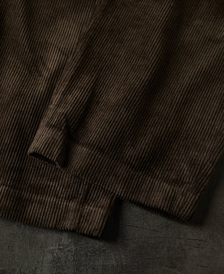 leg opening detail of 1960s Double Pleated Corduroy Trousers