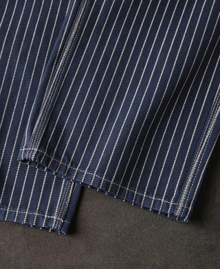 leg opening of Indigo Wabash Stripe Work Trousers