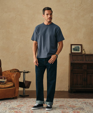 lifestyle shot of 1900s Heavyweight Cotton Jersey Boxy T-Shirt