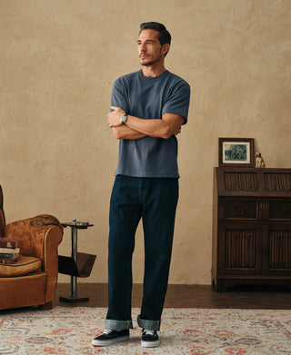 lifestyle shot of 1900s Heavyweight Cotton Jersey Boxy T-Shirt
