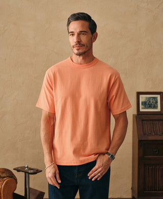 lifestyle shot of 1900s Heavyweight Cotton Jersey Boxy T-Shirt