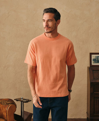 lifestyle shot of 1900s Heavyweight Cotton Jersey Boxy T-Shirt