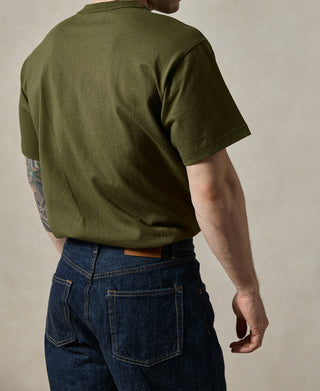 lifestyle shot of 1900s Heavyweight Cotton Jersey Boxy T-Shirt
