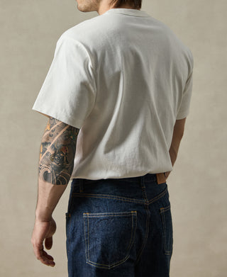 lifestyle shot of 1900s Heavyweight Cotton Jersey Boxy T-Shirt