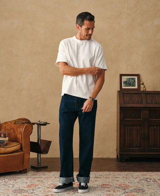 lifestyle shot of 1900s Heavyweight Cotton Jersey Boxy T-Shirt