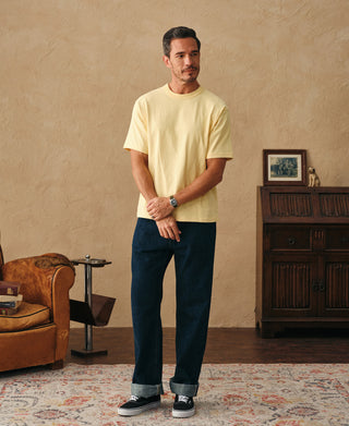 lifestyle shot of 1900s Heavyweight Cotton Jersey Boxy T-Shirt