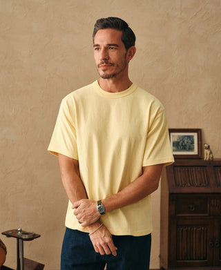 lifestyle shot of 1900s Heavyweight Cotton Jersey Boxy T-Shirt