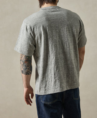 lifestyle shot of 1900s Slub Cotton Jersey Boxy T-Shirt