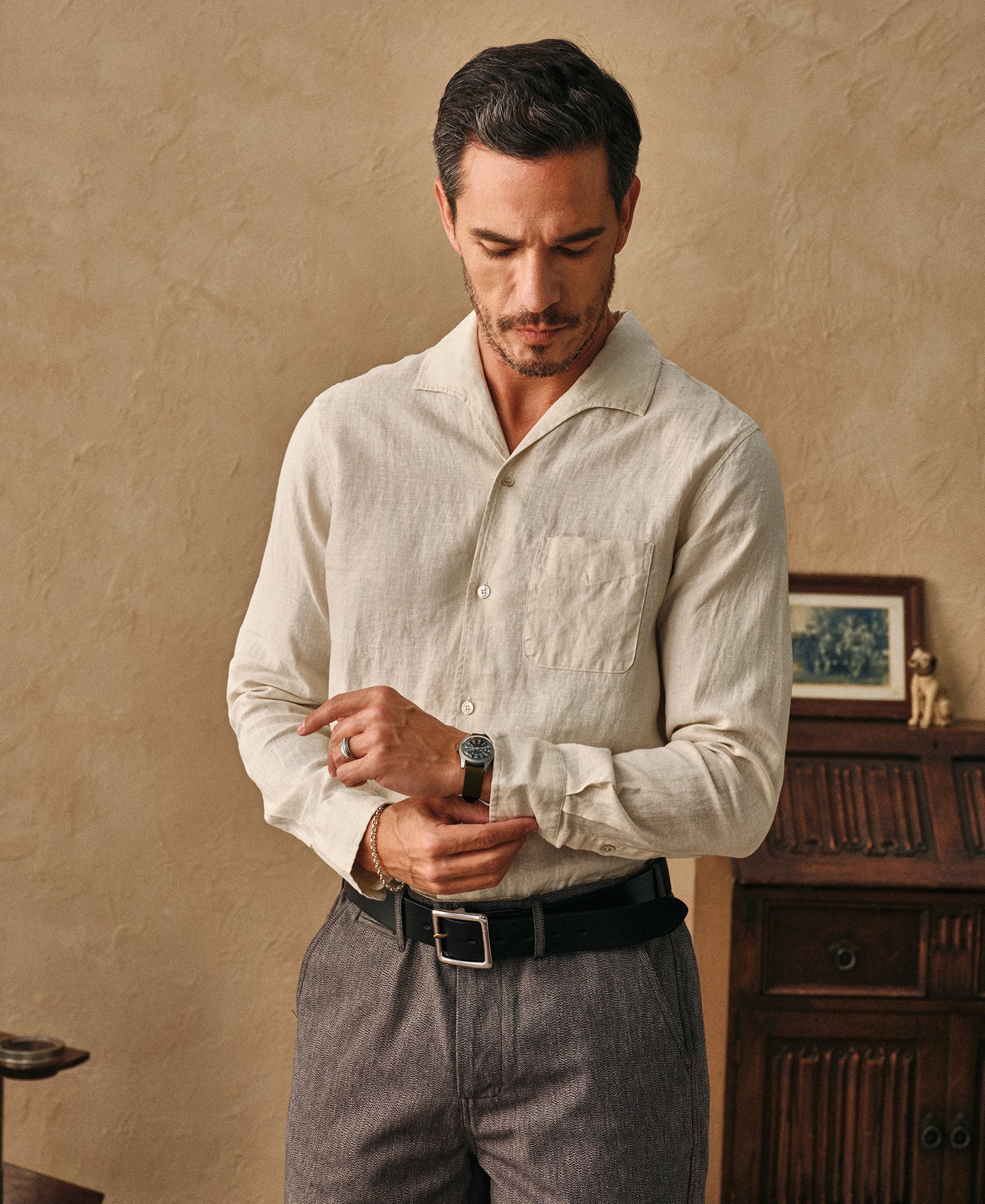 italian collar dress shirts Sky Blue High Italian Collar Men Shirt in Tall Neck Vintage Blouse Stiff Extreme Cutaway Collar Shirt Cotton Shirt