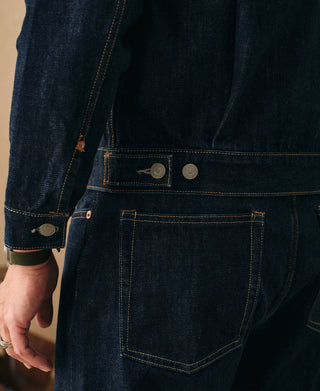 lifestyle shot of 1950s Type 2 Selvedge Denim Jacket