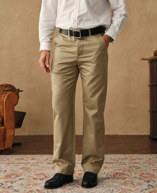 lifestyle shot of 1950s US Army Officer Chino Trousers