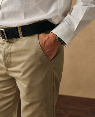 lifestyle shot of 1950s US Army Officer Chino Trousers