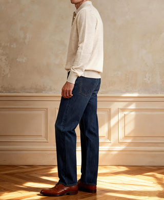 lifestyle shot of 1954 Zip-Fly Tapered Selvedge Denim Jeans