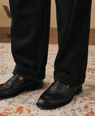 lifestyle shot of 1960s Double Pleated Corduroy Trousers