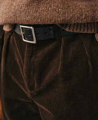 lifestyle shot of 1960s Double Pleated Corduroy Trousers
