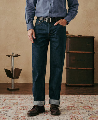 lifestyle shot of 1966 Selvedge Denim Jeans