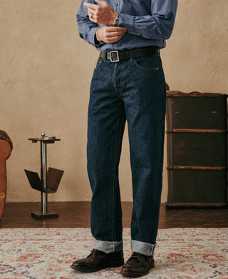 lifestyle shot of 1966 Selvedge Denim Jeans