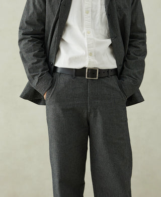 lifestyle shot of Black Chambray Work Pants