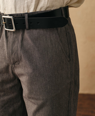 lifestyle shot of Black Chambray Work Pants