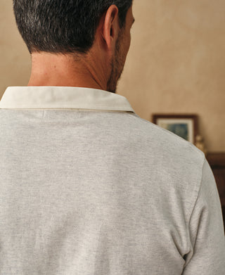 lifestyle shot of Classic Fit Jersey Tubular Rugby Shirt