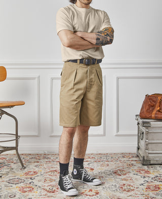 lifestyle shot of Classic Fit Loopwheel Slub Cotton T-Shirt