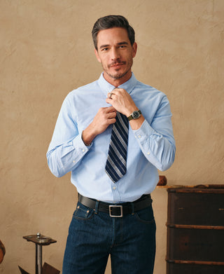 lifestyle shot of Classic Button-Down Oxford Shirt