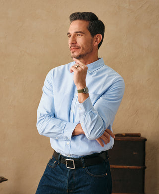 lifestyle shot of Classic Button-Down Oxford Shirt