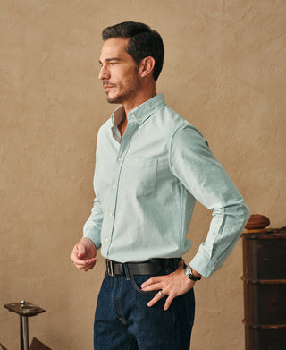 lifestyle shot of Classic Button-Down Oxford Shirt