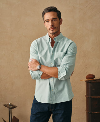 lifestyle shot of Classic Button-Down Oxford Shirt
