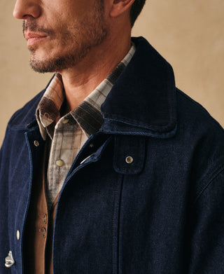 lifestyle shot of Denim Fireman's Jacket
