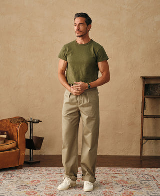 lifestyle shot of French Army M-1952 Chino Trousers