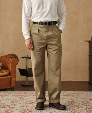 lifestyle shot of French Army M-1952 Chino Trousers