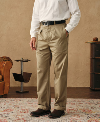 lifestyle shot of French Army M-1952 Chino Trousers