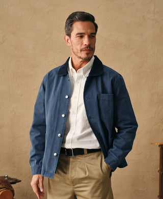 lifestyle shot of French Worker Chore Jacket
