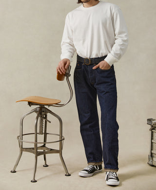 lifestyle shot of Loopwheel Long Sleeve Cotton T-Shirt