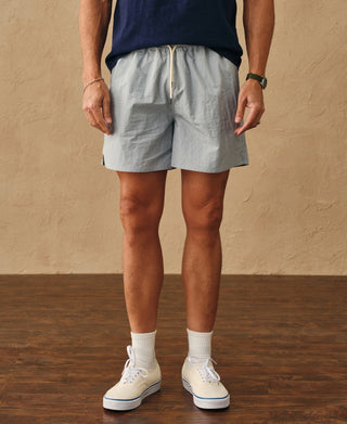 lifestyle shot of 5-Inch Nylon Swim Shorts