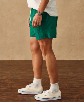 lifestyle shot of 5-Inch Nylon Swim Shorts