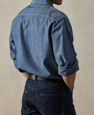 lifestyle shot of Military Chambray Workshirt