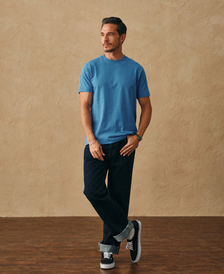 lifestyle shot of Regular Fit Heavyweight Tubular Jersey T-Shirt