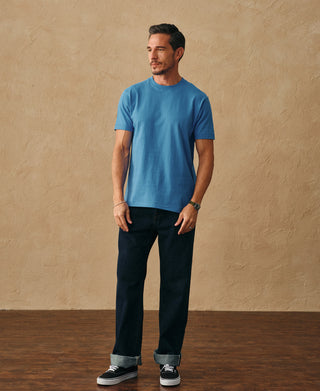 lifestyle shot of Regular Fit Heavyweight Tubular Jersey T-Shirt