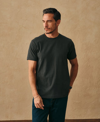 lifestyle shot of Regular Fit Heavyweight Tubular Jersey T-Shirt