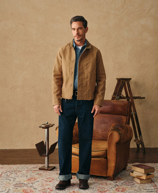 lifestyle shot of Unlined USN N-1 Deck Jacket