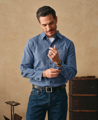 lifestyle shot of Vintage Cotton Jaspé Workshirt