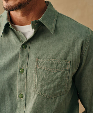 lifestyle shot of Vintage Cotton Jaspé Workshirt