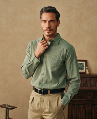 lifestyle shot of Vintage Cotton Jaspé Workshirt