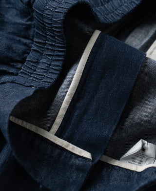 Lining Detail of Tapered Hemp-Cotton Blend Pants