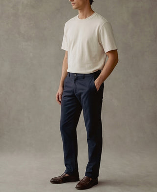 Casual Stretch Cotton-Blend Tapered Pants